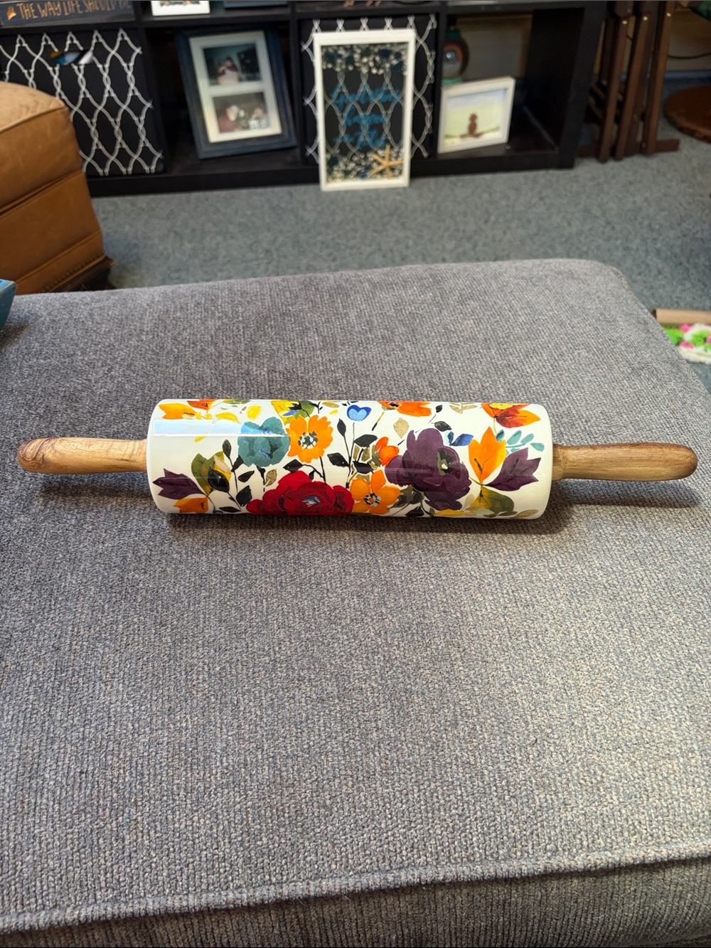 The Pioneer Woman Floral Ceramic Rolling Pin